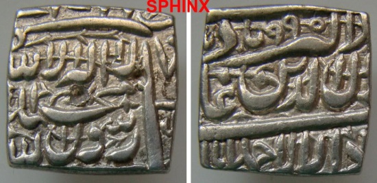 Mughal, Akbar (963-1014 AH), Square Rupee, 11.38 Grams, 19 X 19 mm, VF+