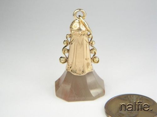 Antique Georgian Period 14K Gold Solid Agate Intaglio Seal Fob 'Adriana Maria'