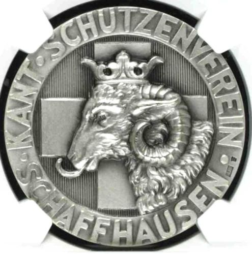 Silver Swiss Shooting Medal from the City of Schaffhausen