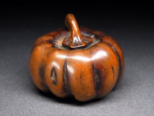 19th Century Japanese Pumpkin Netsuke