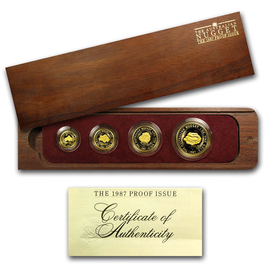 1987 Australian Gold Nugget Proof Set