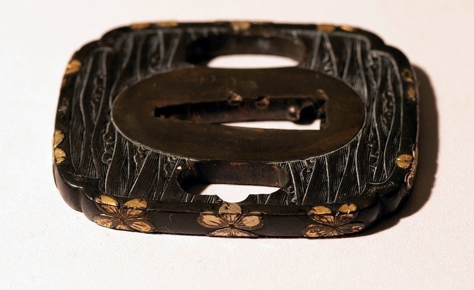 Japanese Edo Era Shakudo Tsuba