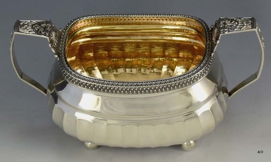 English Regency Sterling Silver Sugar Bowl