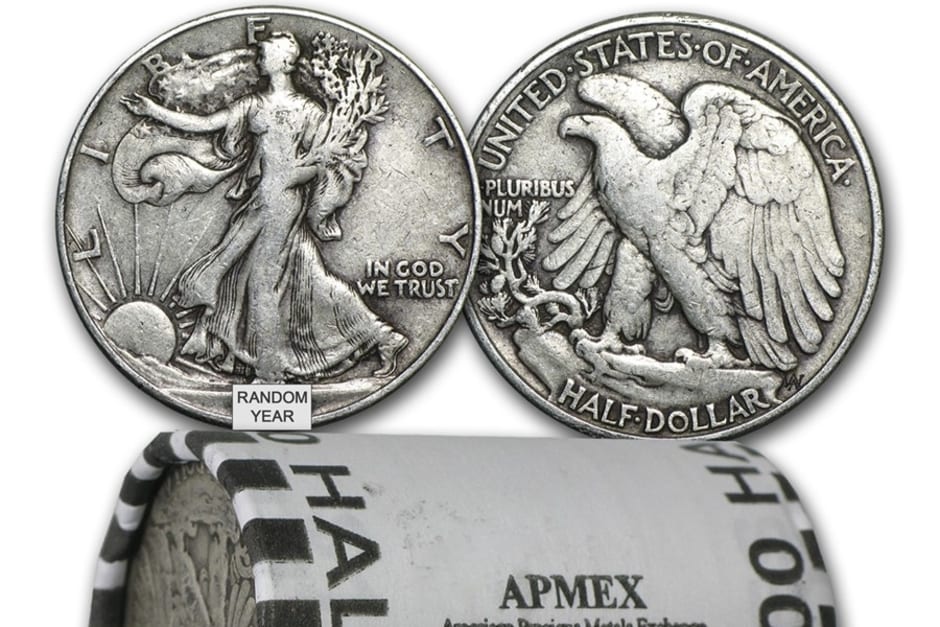 Vintage Walking Liberty Half Dollar Roll