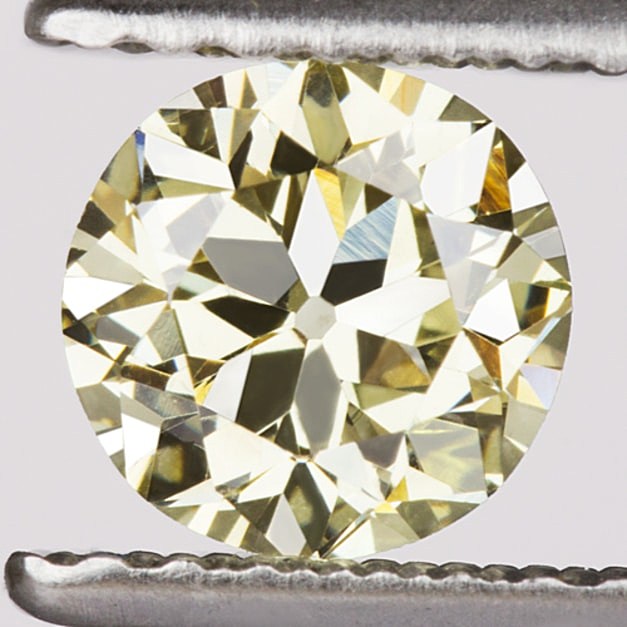 0.6 Carat Fancy Yellow Old European Cut Diamond