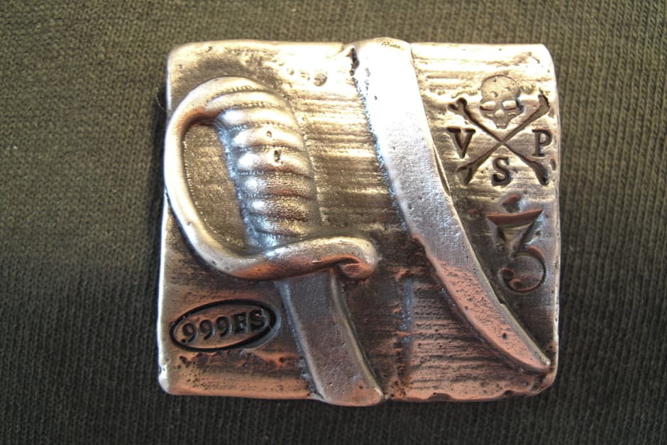 3 Troy Ounce VPS Silver Bar - Crack Jenny's Teacup