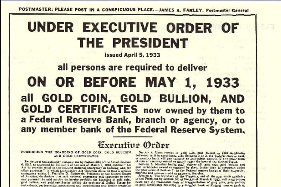 Pondering Gold Confiscation in the 2020s